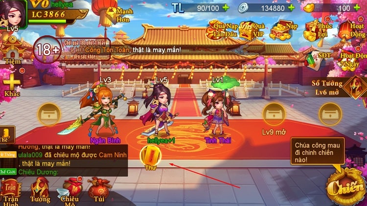 Hướng dẫn cách nhận code danh tướng 3Q miễn phí